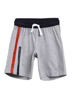 Boys Solid Medium Grey Short Knitted Trouser